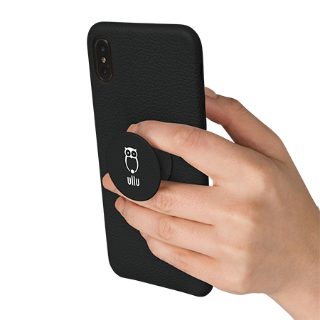 Ullu Hand Crafted Premium Leather Poppy Grip and Stand Case for iPhone X/Xs - Knight Rider