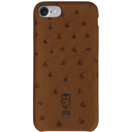 Ullu SnapOn Ostrich Leather Case For iPhone 7/8/SE - Milk Chocolate