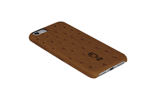 Ullu SnapOn Ostrich Leather Case For iPhone 7/8/SE - Milk Chocolate