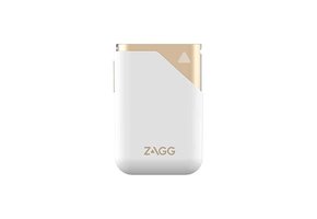ZAGG POWER AMP 6 PORTABLE CHARGER 6000,mAH -WHITE/GOLD