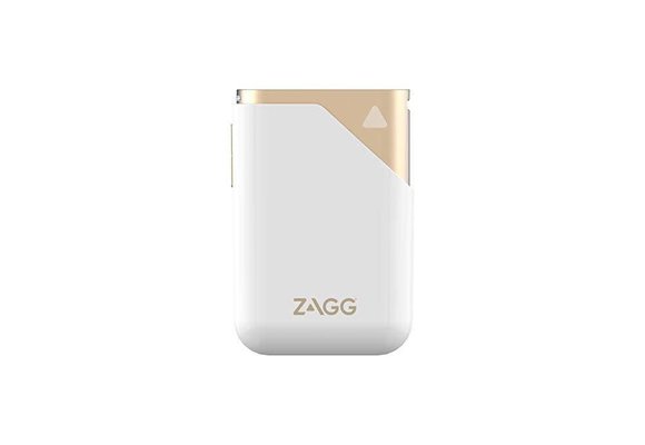 ZAGG POWER AMP 6 PORTABLE CHARGER 6000,mAH -WHITE/GOLD