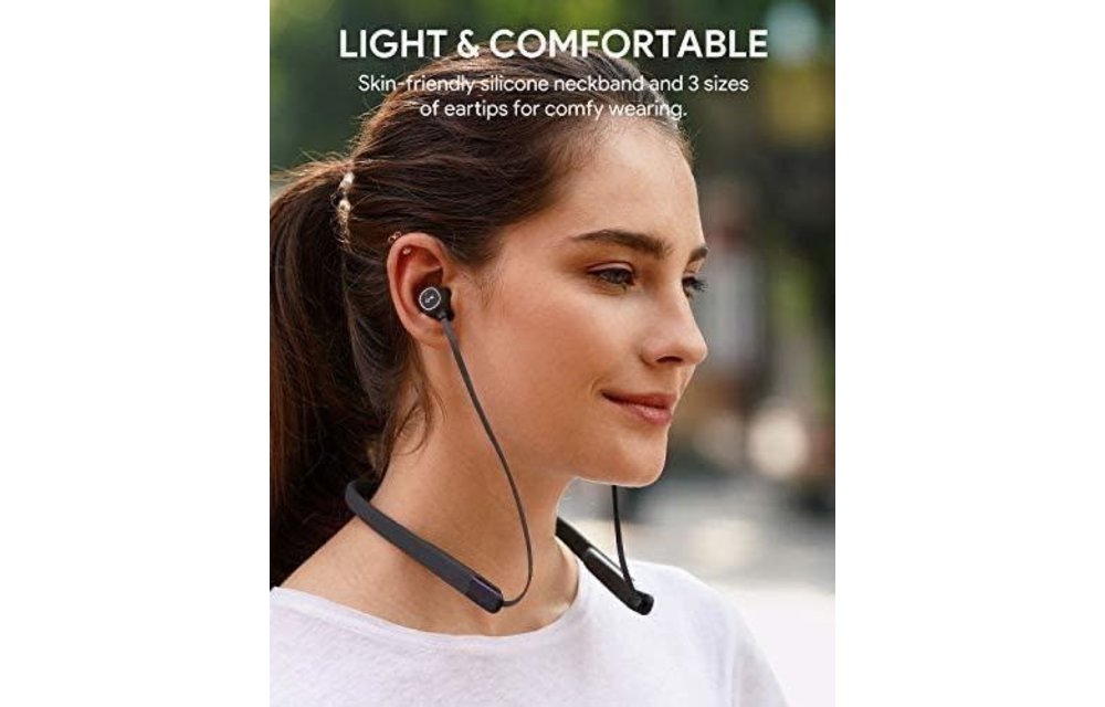 Aukey Neckband Wireless Headphones Bluetooth EP-B33 Key Series- Grey