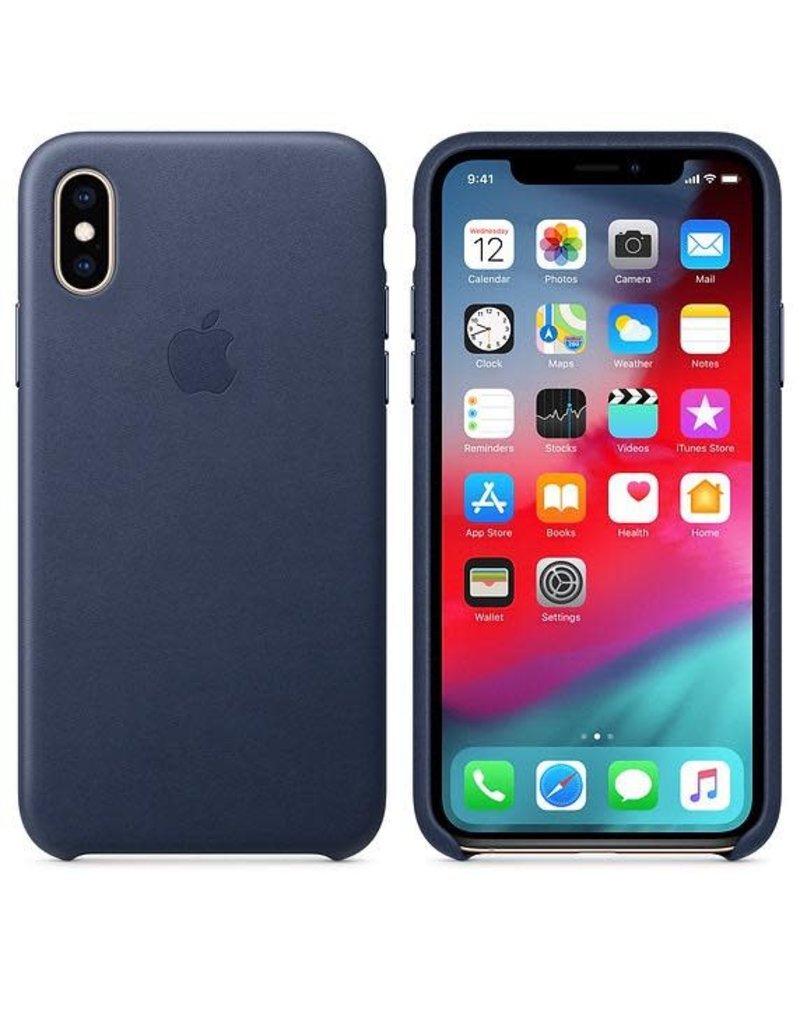 Apple Apple iPhone Xs Leather Case - Midnight Blue