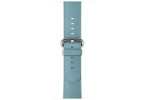 Apple Watch Classic Buckle 316L Stainless Steel Buckle  Band for Apple Watch  42mm (Also fit 44/45/46/49mm) - Blue jay Leather