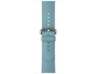 Apple Watch Classic Buckle 316L Stainless Steel Buckle  Band for Apple Watch  42mm (Also fit 44/45/46/49mm) - Blue jay Leather