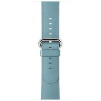 Apple Watch Classic Buckle 316L Stainless Steel Buckle  Band for Apple Watch  42mm (Also fit 44/45/46/49mm) - Blue jay Leather