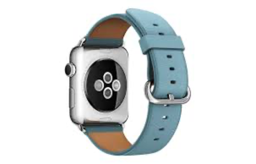 APPLE WATCH CLASSIC BUCKLE 316L STAINLESS STEEL BUCKLE 42MM - BLUE JAY LEATHER
