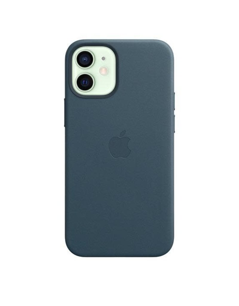 Apple Apple iPhone 12 Mini Leather Case with MagSafe - Baltic Blue