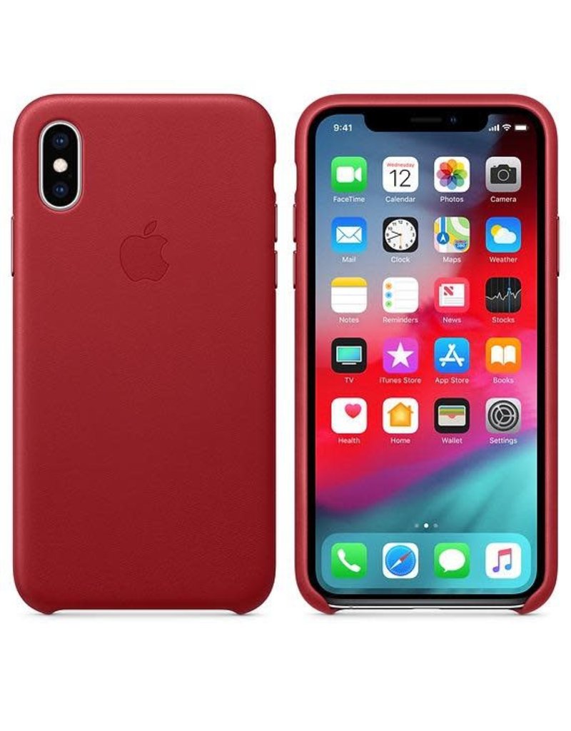 Apple Apple iPhone X Leather Case - Red