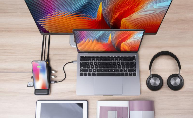 HyperDrive++ With 7.5W Wireless Charger USB-C Hub for MackBook