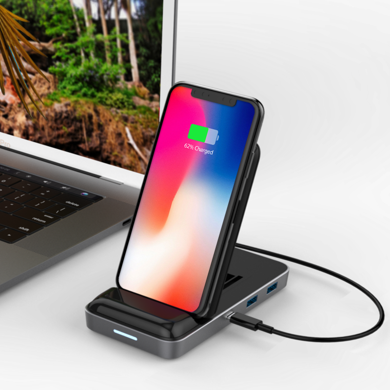 HyperDrive++ With 7.5W Wireless Charger USB-C Hub for MackBook