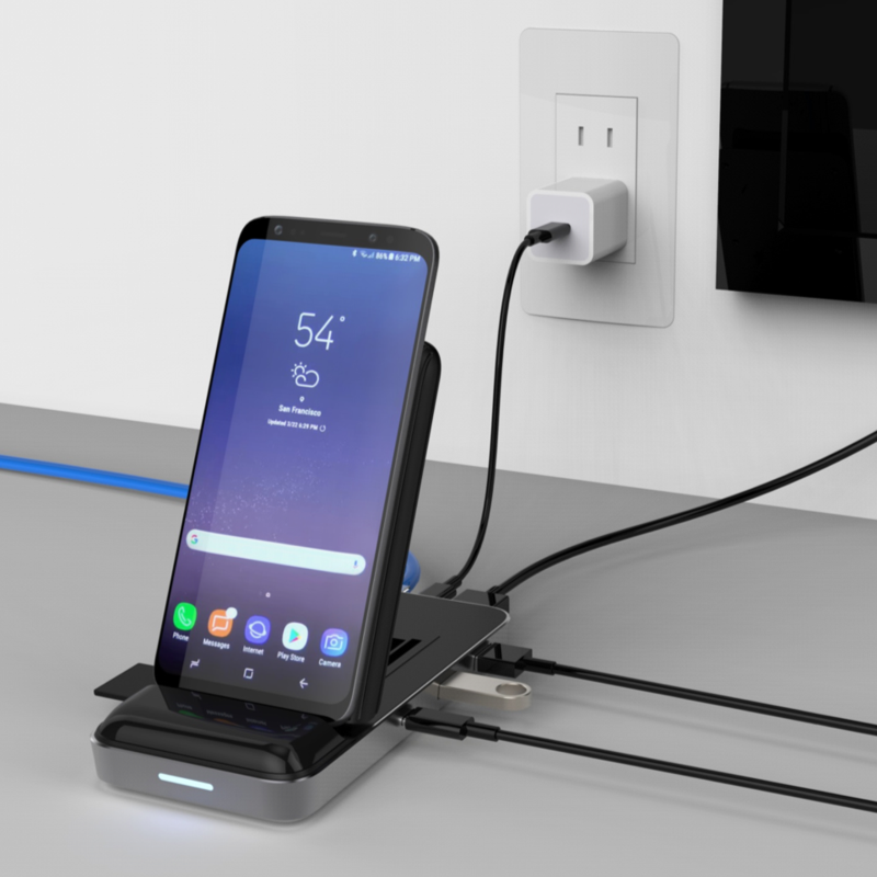 HyperDrive++ With 7.5W Wireless Charger USB-C Hub for MackBook