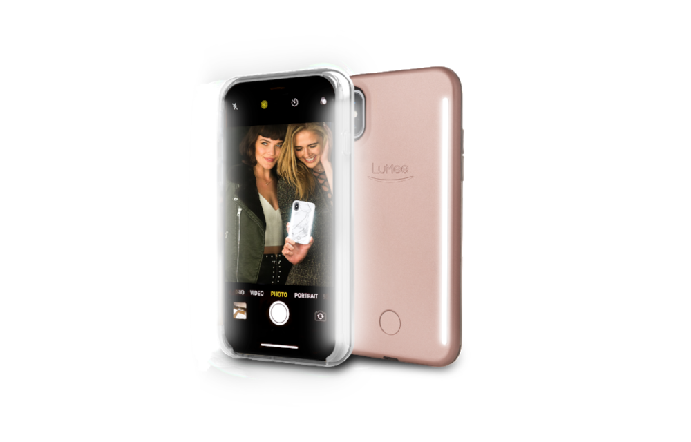 LuMee Duo Light Case for iPhone X/Xs - Rose