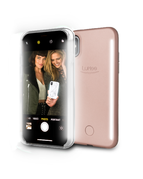 LuMee Duo Light Case for iPhone X/Xs - Rose