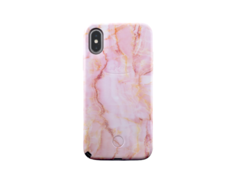LuMee Selfie Light Case for Phone X/Xs - Pink Quartz
