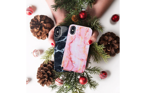 LuMee Selfie Light Case for Phone X/Xs - Pink Quartz