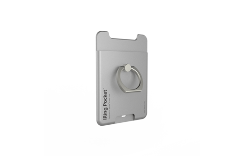 iRing Pocket Card Holder / Portable Stand - Silver
