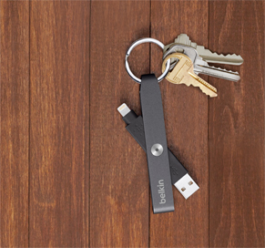 Belkin Mixit Lightning to USB Keychain - Gold