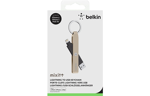 Belkin Mixit Lightning to USB Keychain - Gold