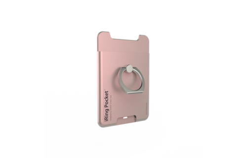 iRing Pocket Card Holder / Portable Stand - Rose Gold