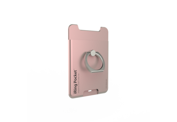 iRing Pocket Card Holder / Portable Stand - Rose Gold