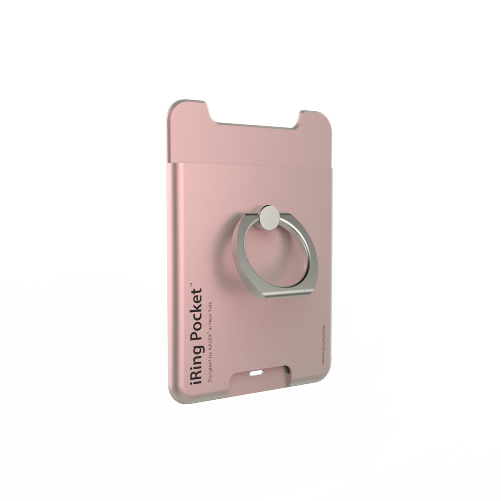 iRing Pocket Card Holder / Portable Stand - Rose Gold