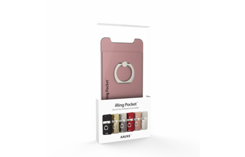 iRing Pocket Card Holder / Portable Stand - Rose Gold