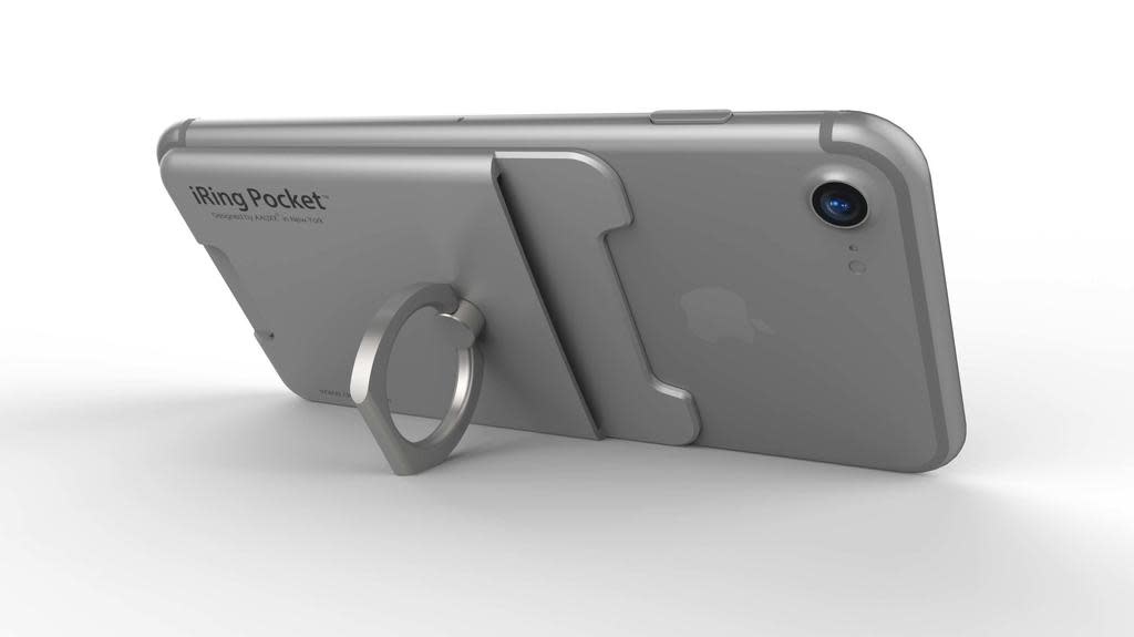 iRing Pocket Card Holder / Portable Stand - Rose Gold