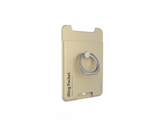 iRing Pocket Card Holder / Portable Stand - Gold