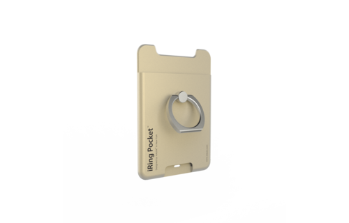 iRing Pocket Card Holder / Portable Stand - Gold