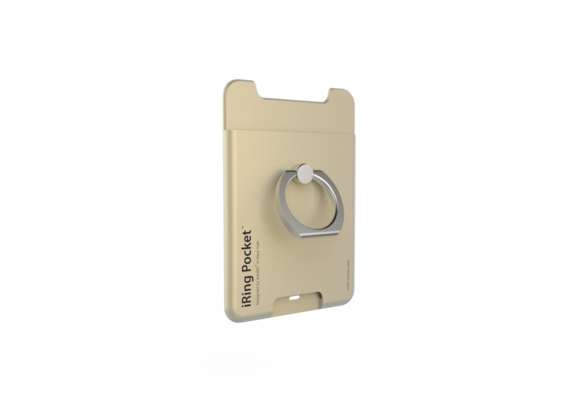iRing Pocket Card Holder / Portable Stand - Gold