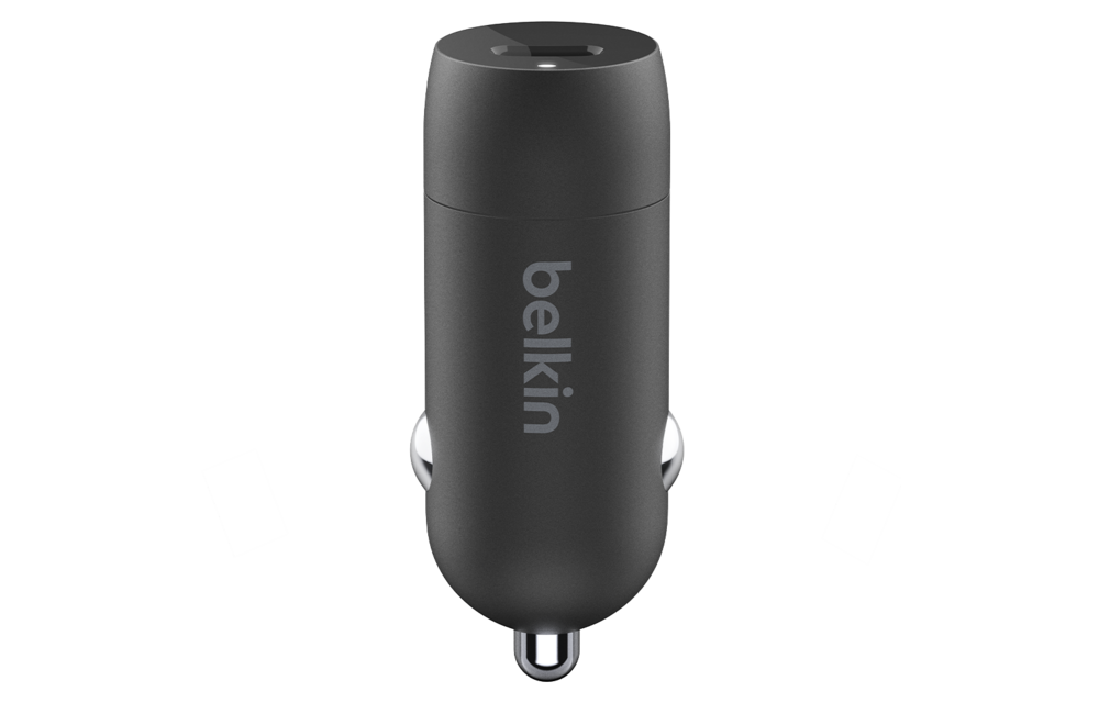 Belkin Boost Up Car Charger 18W/3.6A with Type C to Apple Lightning Cable 4ft - Black