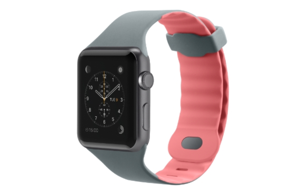 BELKIN APPLE WATCH 42/44/45/49MM SPORTS WRISTBAND - CARNATION (PINK AND GRAY)