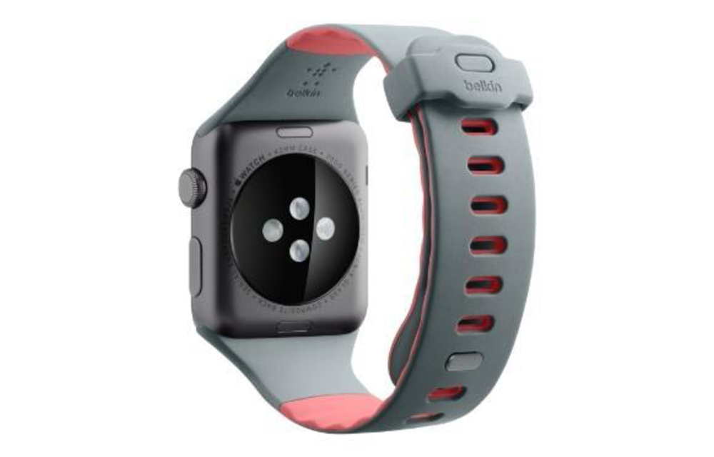 BELKIN APPLE WATCH 42/44/45/49MM SPORTS WRISTBAND - CARNATION (PINK AND GRAY)
