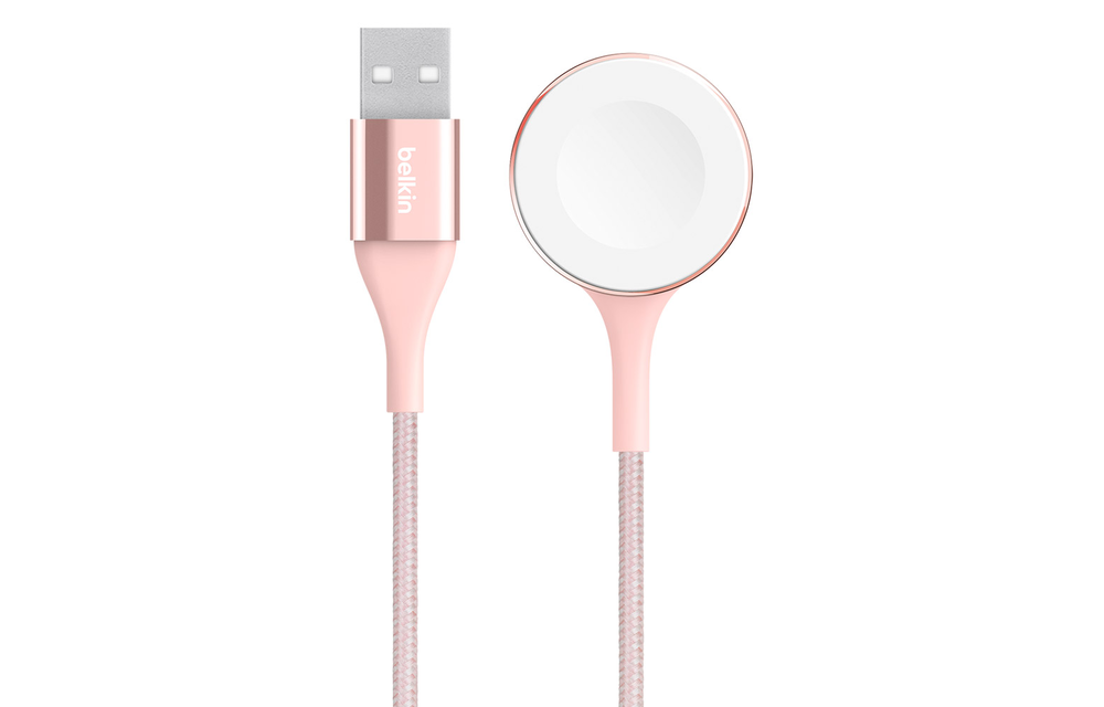 Belkin Mixit Duratek Apple Watch Charging Module USB Cable 4ft/1.2m - Rose Gold