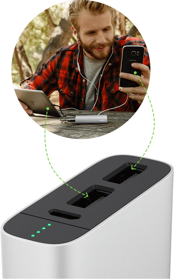 Belkin Mixit↑ Power Pack Car Kit + 6600mAh PowerBank - Space Gray