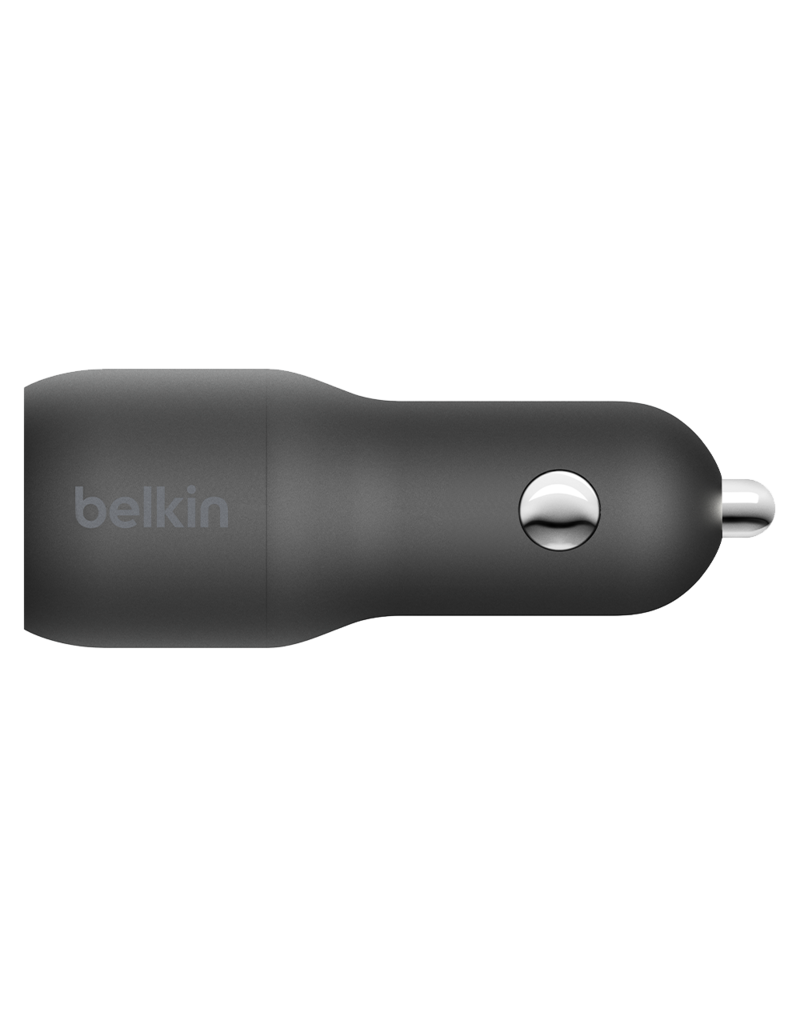 BELKIN Belkin Dual Port Car Charger 30W USB-C Power Delivery 18W and USB-A 12W - Black