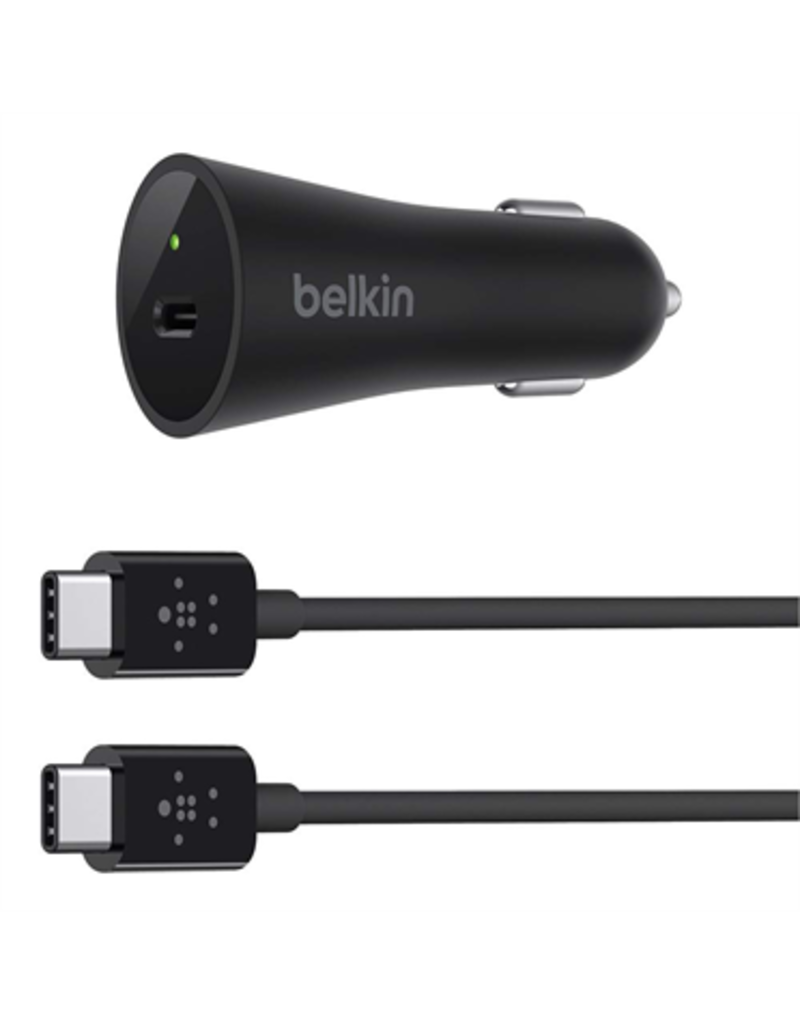 BELKIN Belkin USB-C Car Charger + USB-C Cable 27W/3A - Black