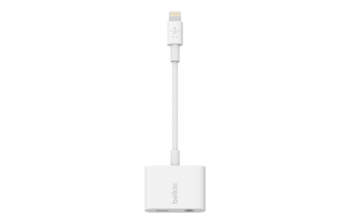 Belkin Rockstar 3.5mm Audio + Lightning Connector Charge Adapter