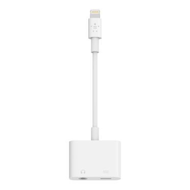 Belkin Rockstar 3.5mm Audio + Lightning Connector Charge Adapter