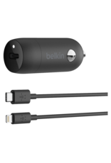 BELKIN Belkin Boost Up Car Charger 20W PD + Type C to Apple Lightning Cable  4ft/1.2m  - Black