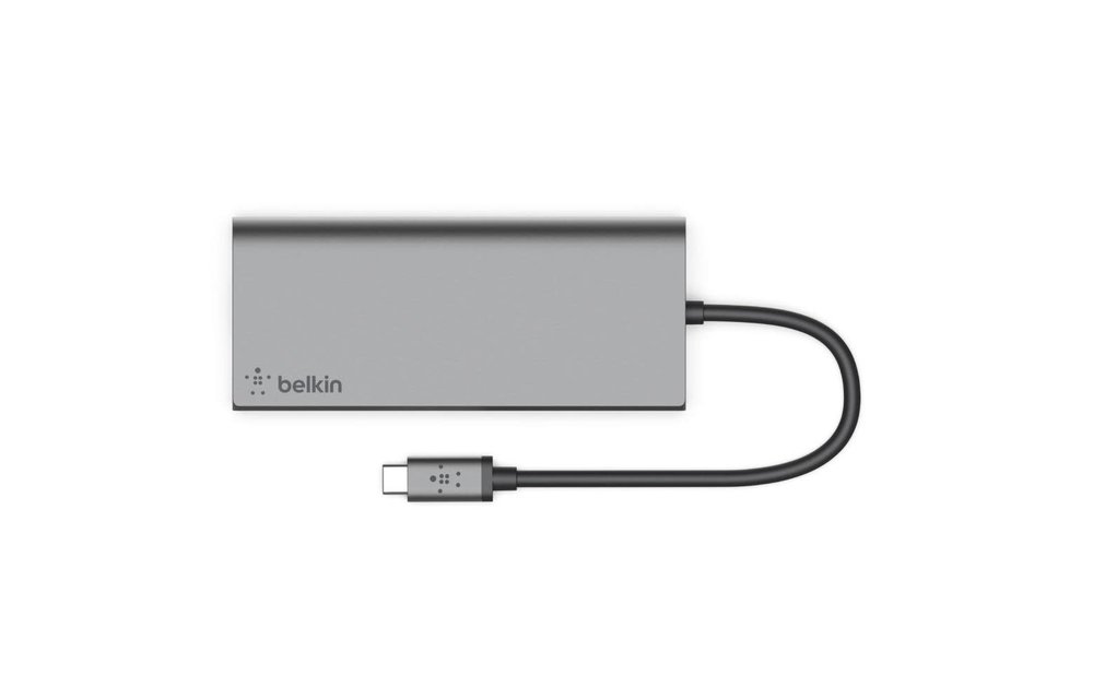 Belkin USB-C Multimedia Hub HDMI + Ethernet, POWER - Space Gray
