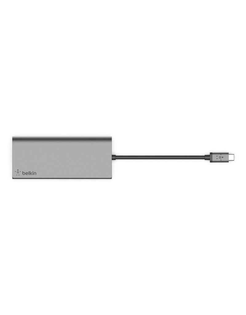 BELKIN Belkin USB-C Multimedia Hub HDMI + Ethernet, POWER - Space Gray