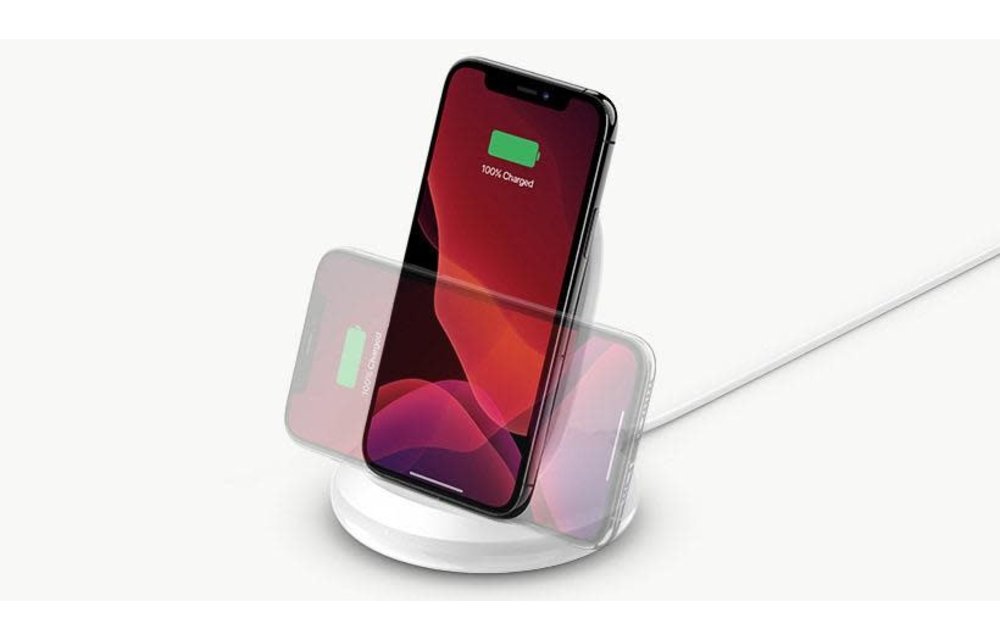Belkin Boost Charge Wireless Charging Stand 15W and QC 3.0 Wall Charger 24W - Black