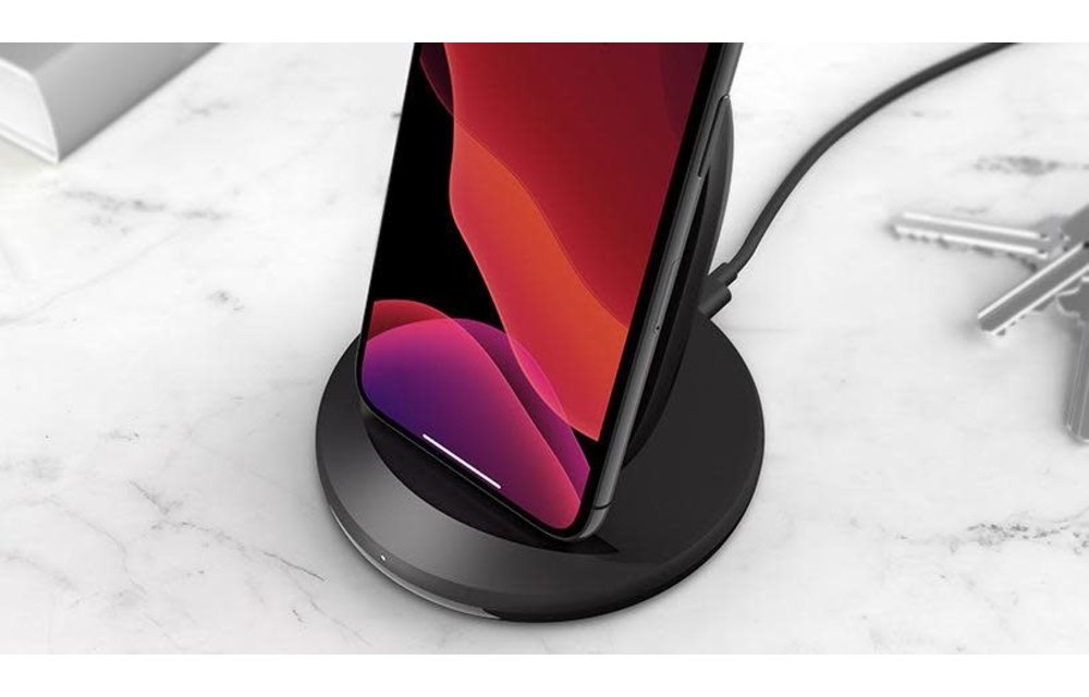 Belkin Boost Charge Wireless Charging Stand 15W and QC 3.0 Wall Charger 24W - Black
