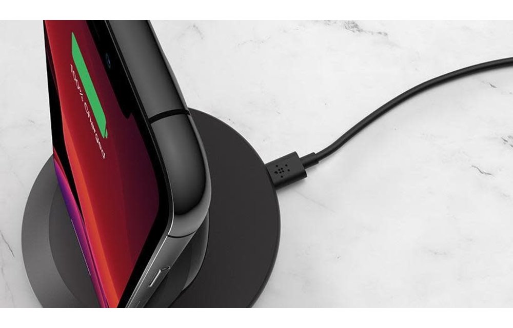 Belkin Boost Charge Wireless Charging Stand 15W and QC 3.0 Wall Charger 24W - Black