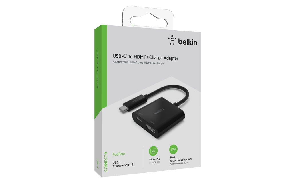 Belkin USB-C to HDMI and Charge Adapter 60W - Black