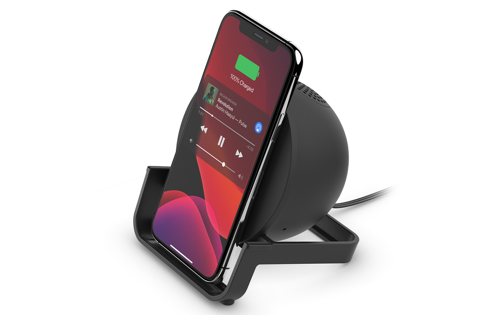 Belkin Boost Up Charge Wireless Charging Stand 10W with Bluetooth Speaker - Black