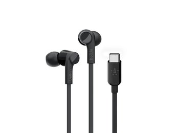 Belkin Rockstar In-Ear Headphones with USB-C Connector - Black