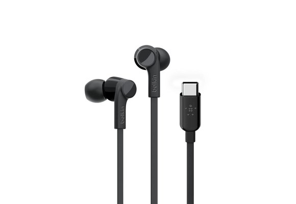 Belkin Rockstar In-Ear Headphones with USB-C Connector  - Black